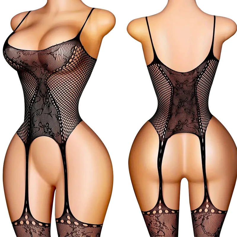 Open Bra Women Sexy Lingerie Lace Sleepwear Mesh Floral See-through Teddies Bodysuit Erotic Costumes Female Porn Underwear