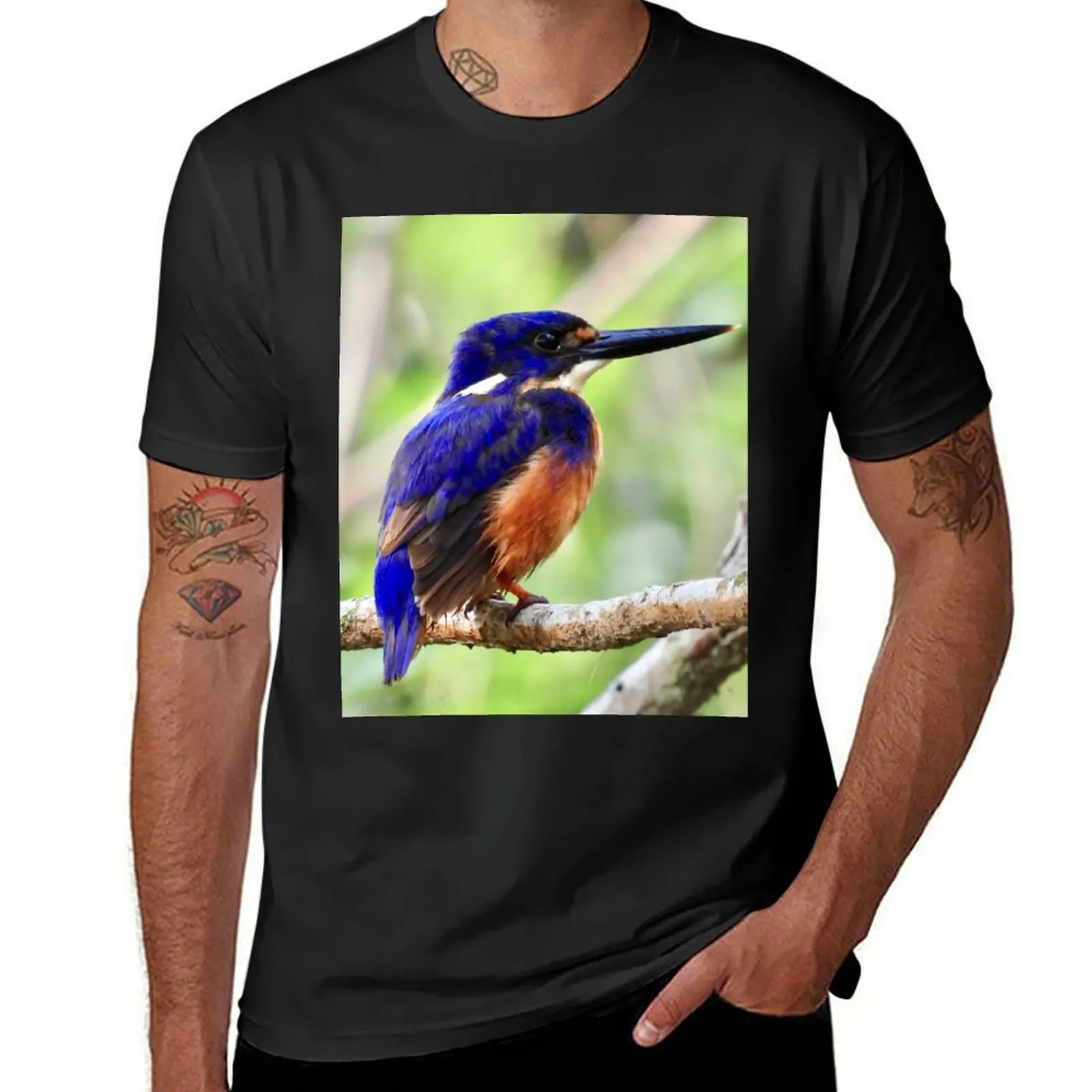 Azure kingfisher looking good T-Shirt customs kawaii clothes mens graphic t-shirts pack