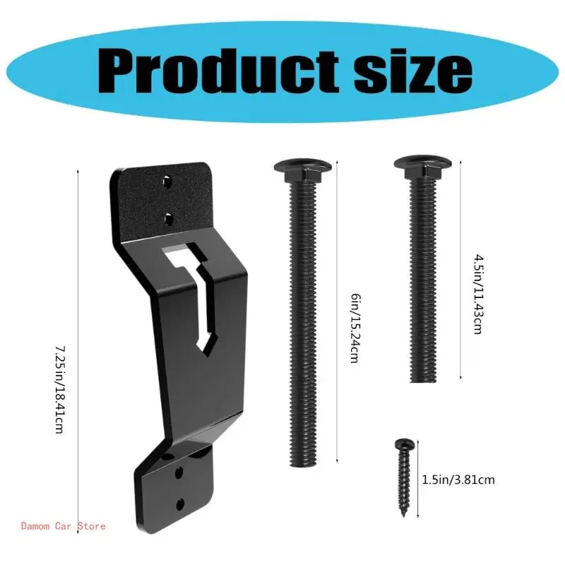 Wall Mounted Spare Tire Carrying Wheel Brackets for Utility & Enclosed Trailers