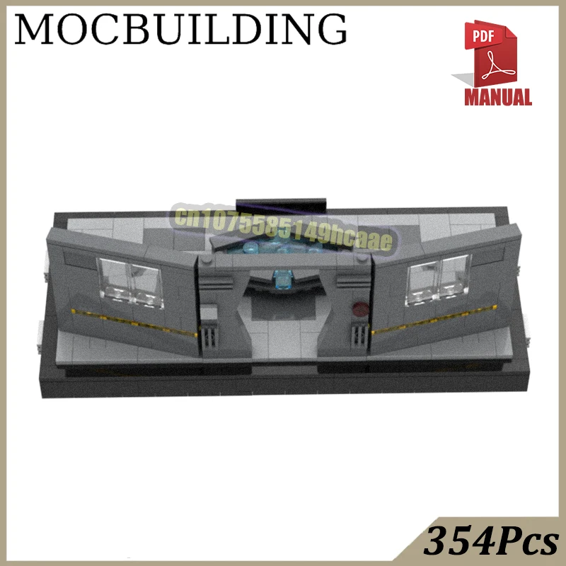 Diorama Conference Room Model MOC Building Block Bricks DIY Construction Shelf Decor Technology Toys Birthday Gift