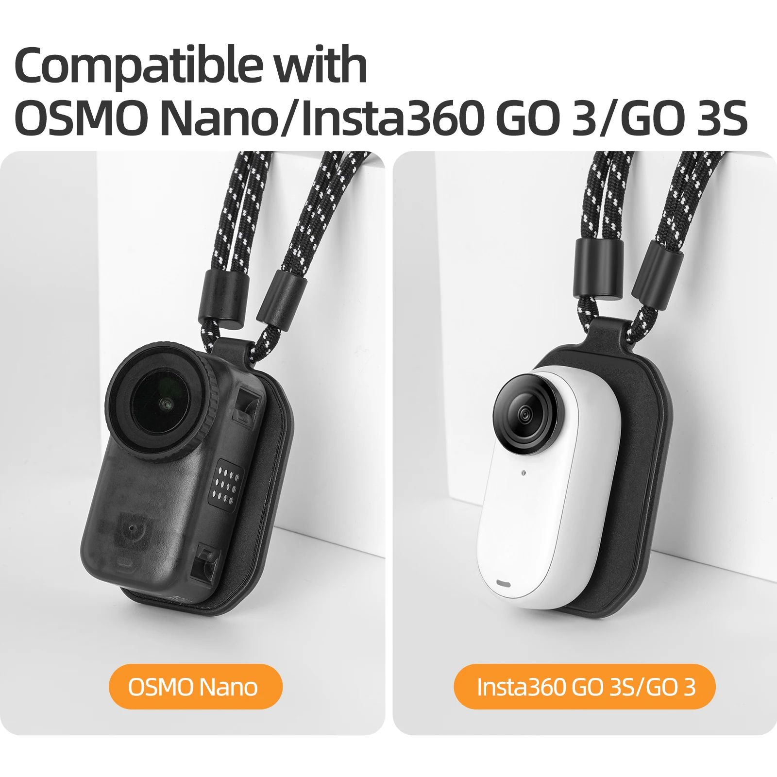 Magnetic Neck Mount Chest Body Camera Neck Lanyard POV Vlog Holder Accessories for DJI OSMO Nano/Insta360 GO 3/GO 3S/MIC