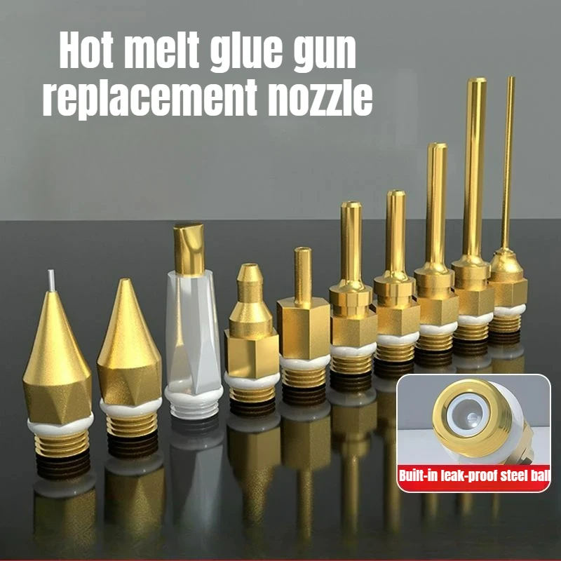Replaceable Nozzle for 11mm Hot Melt Glue Gun, Silicone Gun Power Tool Accessories,Small Caliber/Thin/Long Nozzle 40mm&50mm&70m