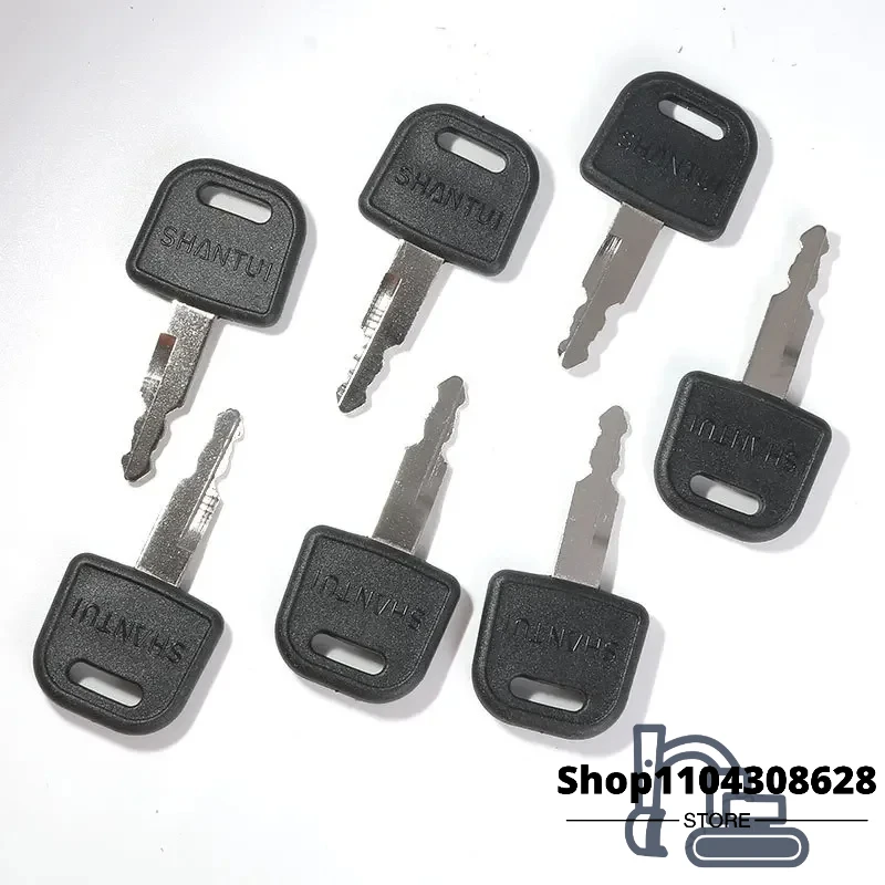 

10PCS/5PCS/1PC for SHANTUI Excavator 60 75 135 215 245-9 Ignition Key Excavator Supplies，Keychain with Bottle Opener