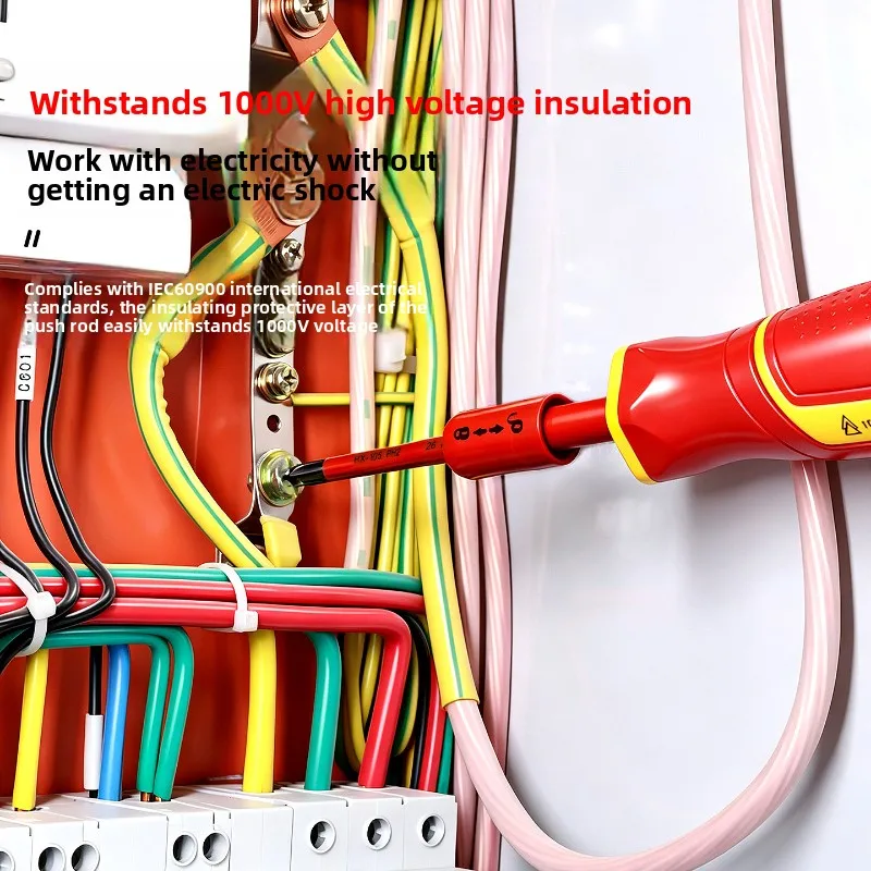 Insulated Multi‑Functional Screwdriver, Anti‑Slip Strong‑Magnetic Precision Bits Portable Electrician Hand‑Repa