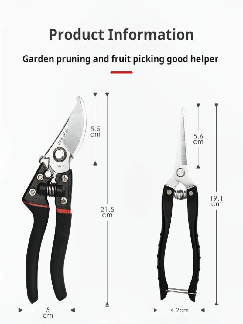 Rose vineyard pruning tools Stainless steel pruning shears