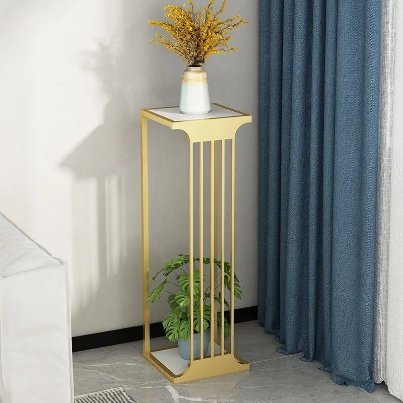 

Flower rack Balcony Nordic marble countertop Interior ornament TV cabinet Flower rack Living room Floor type