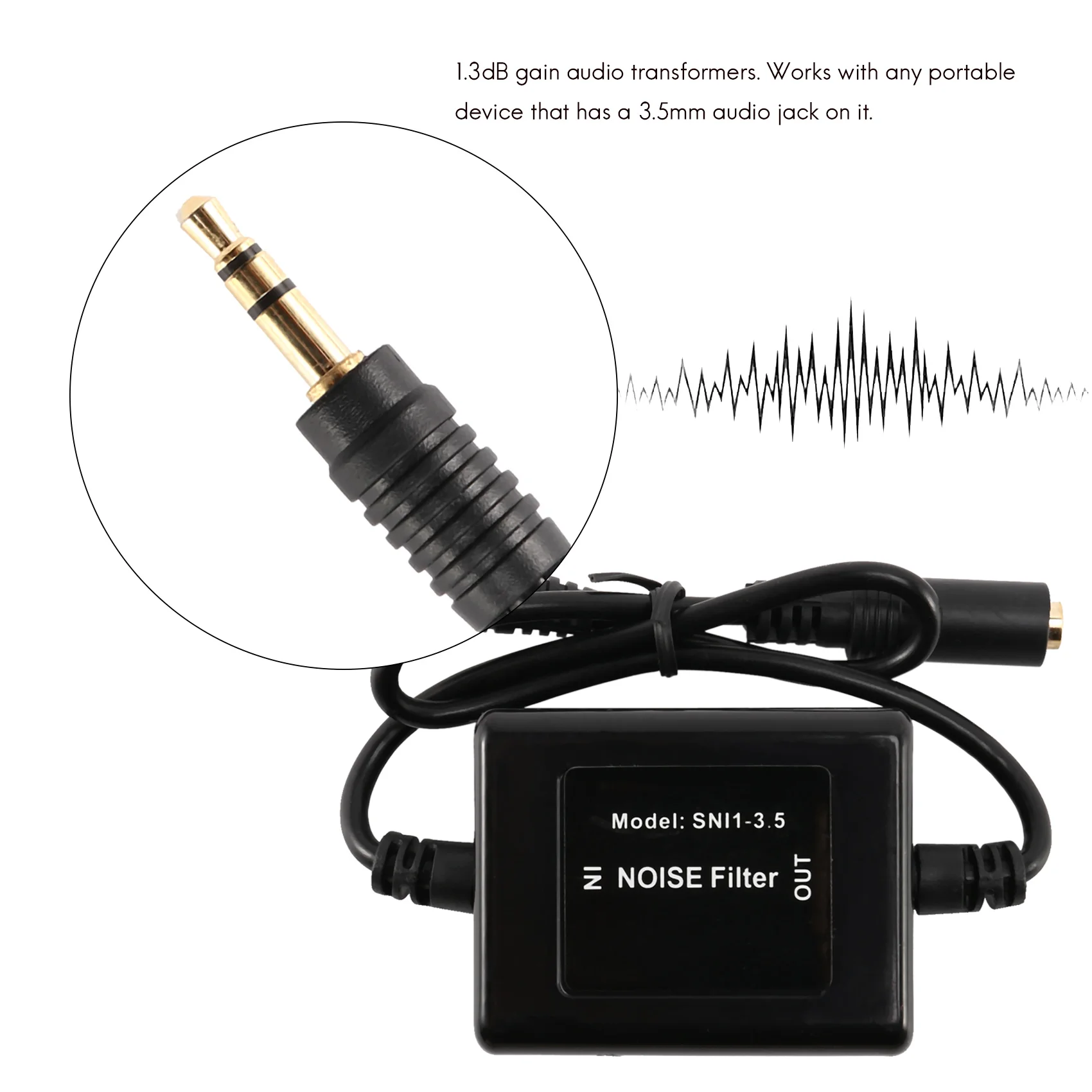 A10I SNI-1/3.5 Noise Filter ripple mass filter insulator 3.5mm Black