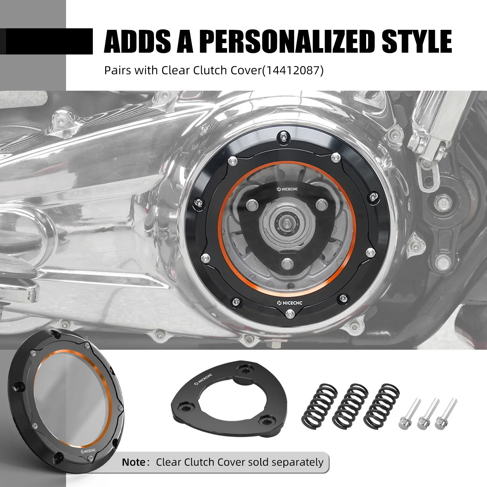 Für Harley Street Glide FLHX Special FLHXS 2016-2025 Derby Abdeckung Kupplung Power Plate Road Glide FLTRX Road King FLHR 2016-2022 – Detail 3