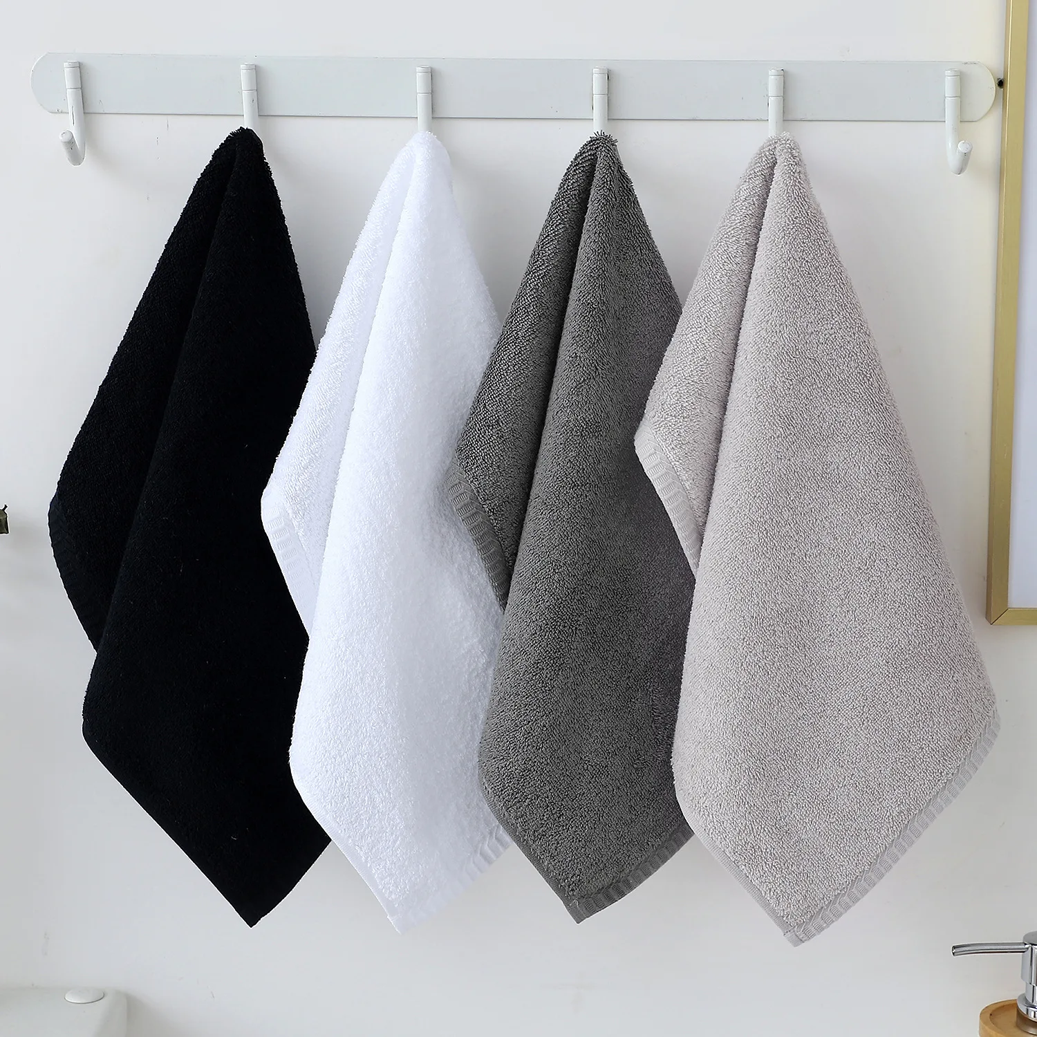30*50cm Pure Cotton Plain Towel Is Soft, Absorbent and Lint-Free, Suitable for Home Bathroom Bathing