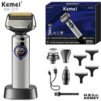 Kemei KM-3211 Professional Electric Foil Shavers Waterproof IPX5 Usb Charging Beard Shaverfor Men Beard Trimmer qshave  бритва