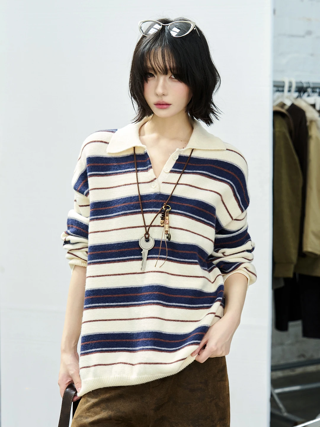 

Women's Loose Ne Striped Knitwear Casual Comfortable Long Sve Thermal Sweater Commute Sle Autumn New Arrival