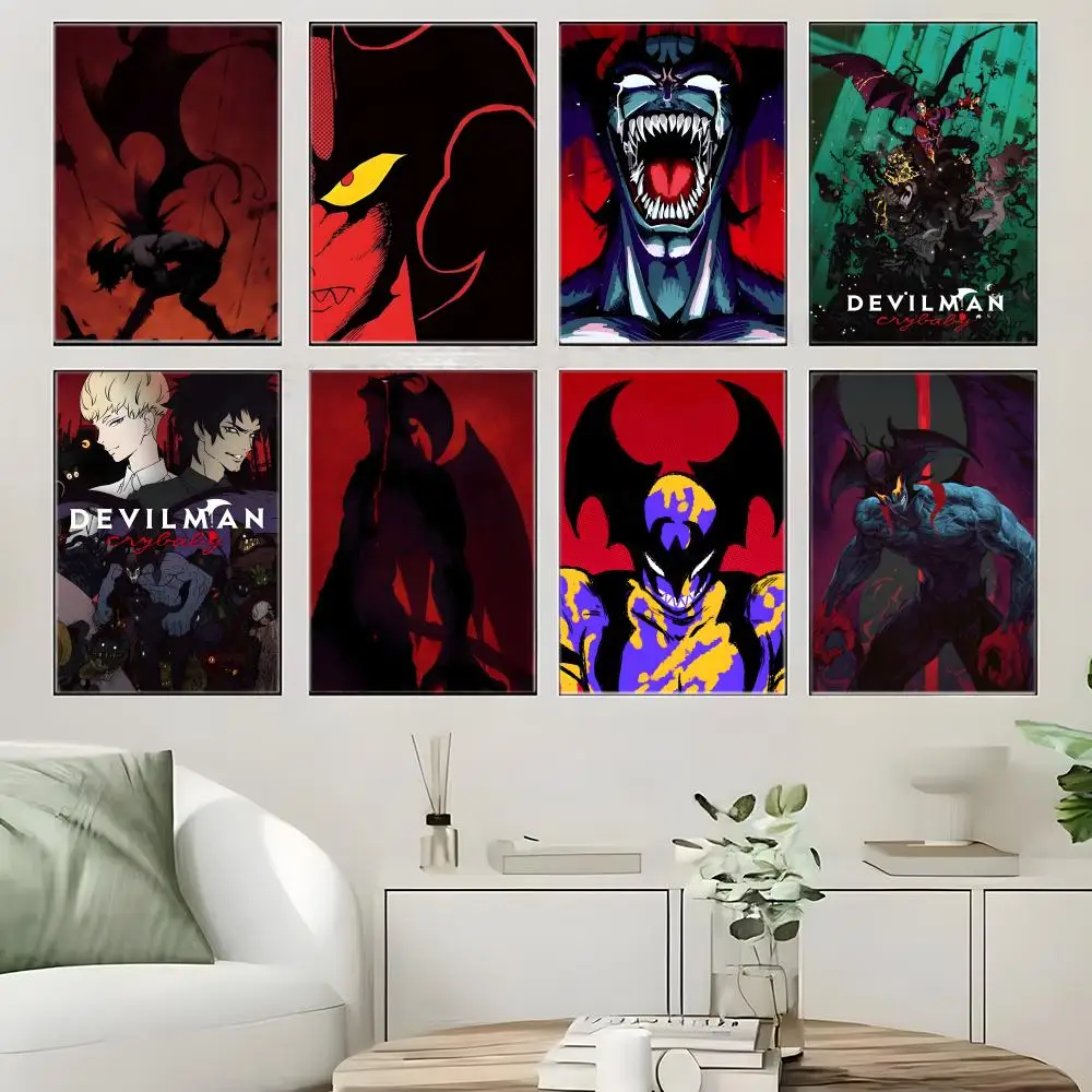 Grunge Anime D-Devilman Poster Crease Free Waterproof Durable All Space Wall Decor