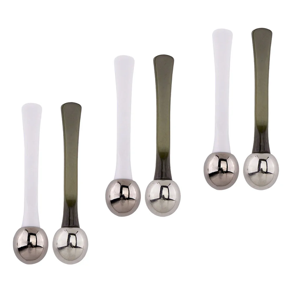 

6pcs Eye Cream Applicator Stick Zinc Alloy Mini Eye Massager For Dark Circle Relief Portable Beauty Tool Makeup Accessory