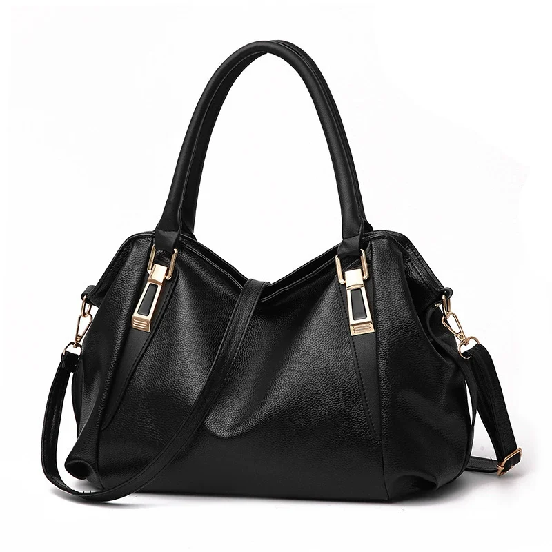 Klassische Damen-Handtasche aus weichem PU-Leder, große Kapazität, weibliche Schultertasche mit Umhängetasche für den täglichen Gebrauch