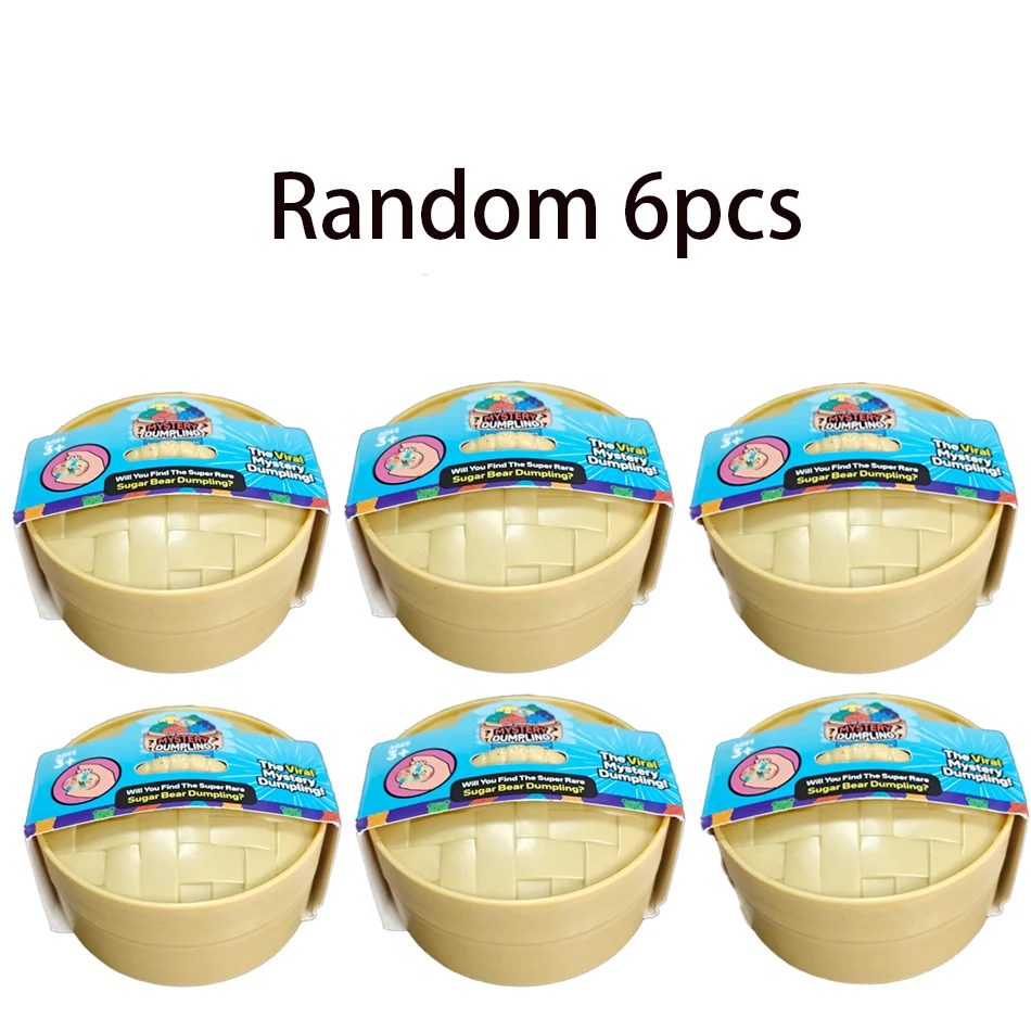 2026 Zufällige 1-6 Stück Blindbox Bunte Simulierte Dampfnudeln Squishy mit Box, Knödel-Sensorik-Quetschspielzeug zur Stresslinderung
