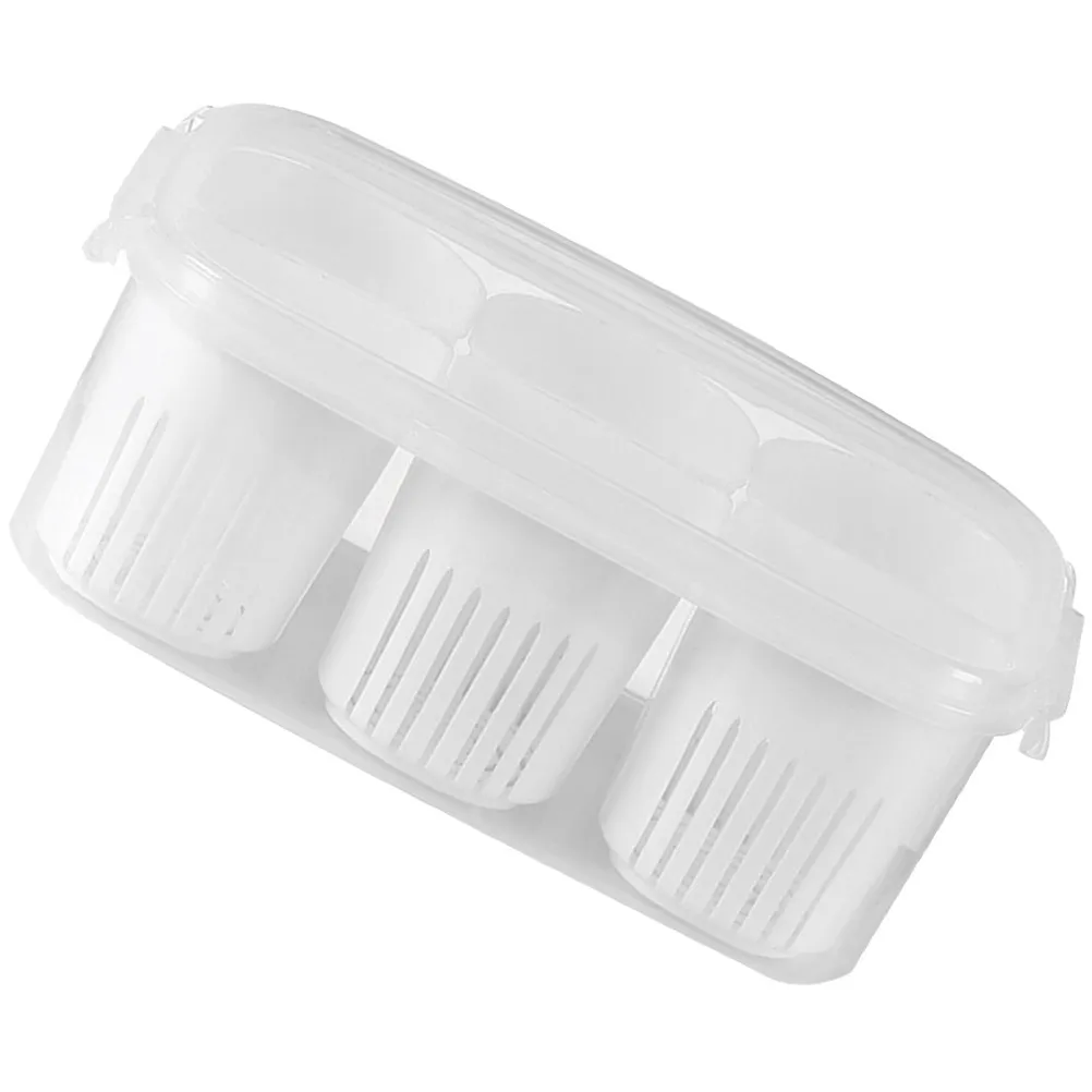6-Compartment Fridge Storage Box Transparent PP Kitchen Organizer for Onions Ginger Garlic Fresh Keeping Stackable Refrigerator