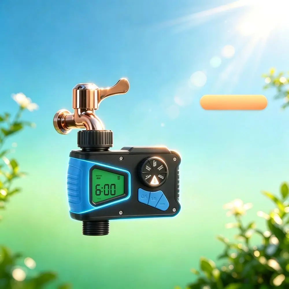 Garden Irrigation Timer Controller Automatic Watering System For Home Plants Hose Faucet Smart Device Setup