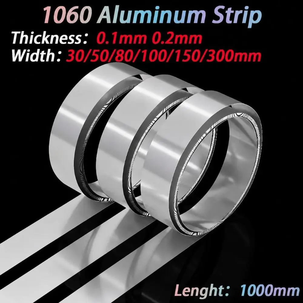 Thin 1060 Aluminum Aluminum Strip 0.1-0.2mm Thickness 30-300mm Width Pure Aluminum Tape Aluminum Sheet Metal