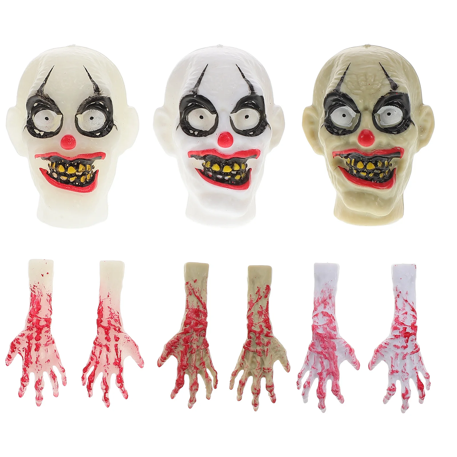 

1 set 1 Set Ghost Hand Ghost Head Bloody Halloween Prop For Haunted Party Decor Fake Body Parts Lifelike Severed Hand Mini