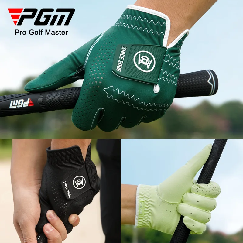 

PGM Men’s Golf Gloves 1pc Single Left Hand Non Slip Nano Cloth Breathable Glove ST039