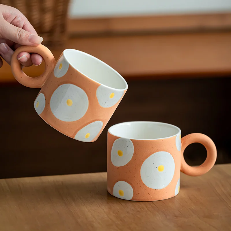 Creative Designed Ceramic Mugs Kiln Changed Breakfast Milk Cups For Home Use Office Afternoon Tea Coffee Cup Drinking Utensils