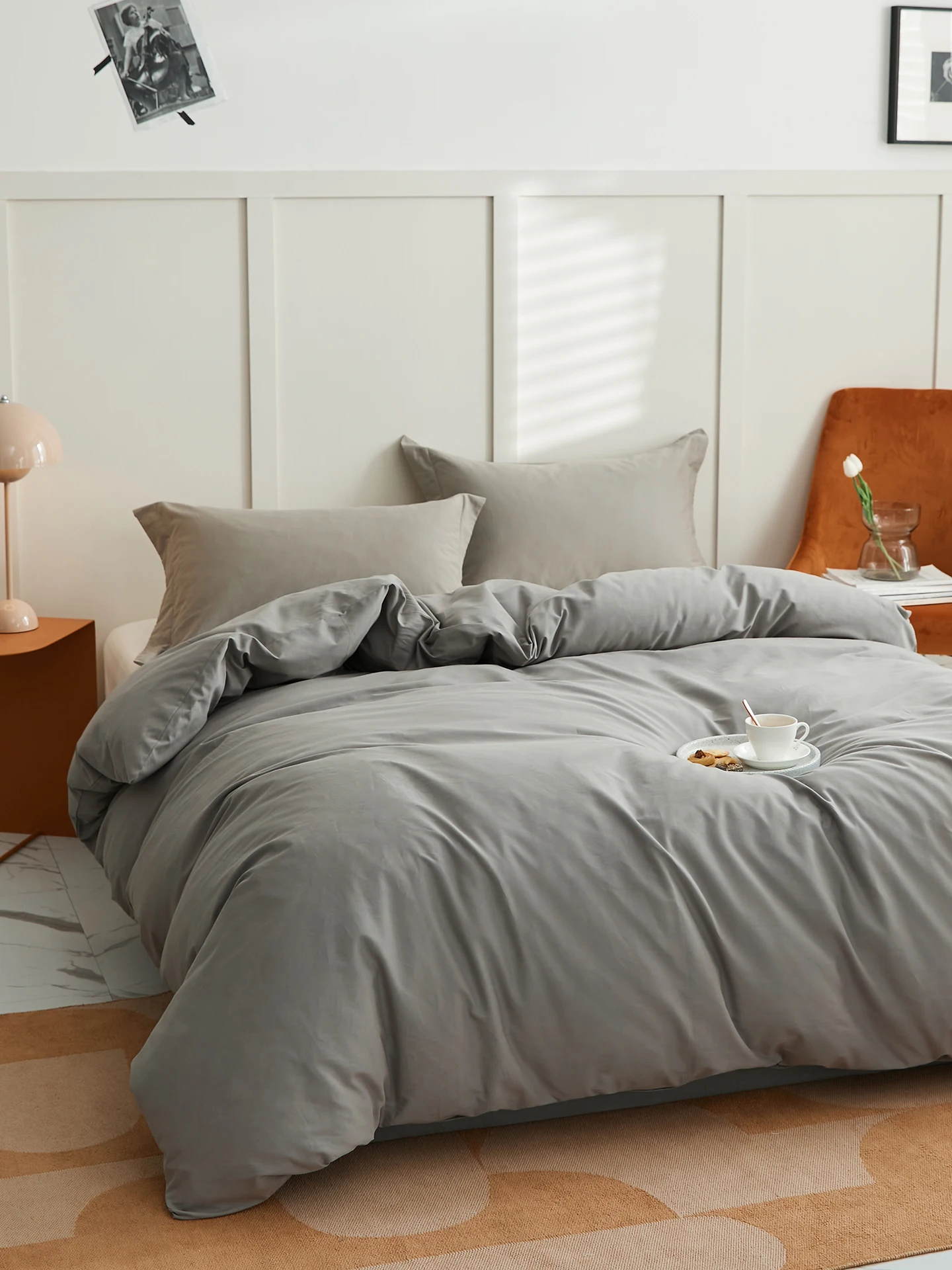 Pure Cotton Flannel Single Piece Quilt Cover 180x200x230cm Autumn Winter Home Use Warmth Storage Nordic Style Bedding