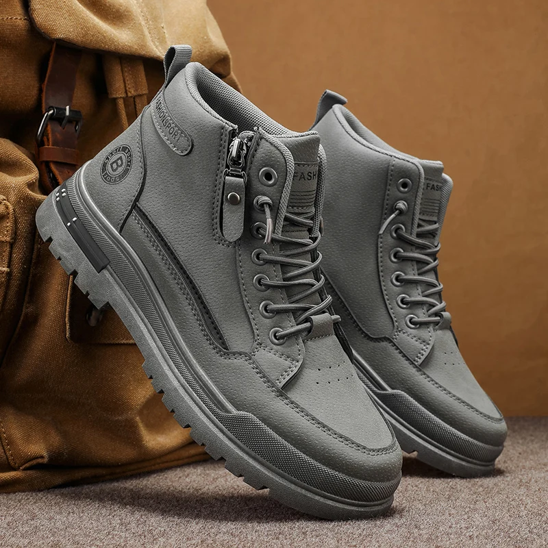 New Ankle Boots Offer Military Man Tactical Boots Mens Shooes Men's Winter Shoes Safety Work Shoes Men Motorcycle Boot Snow High