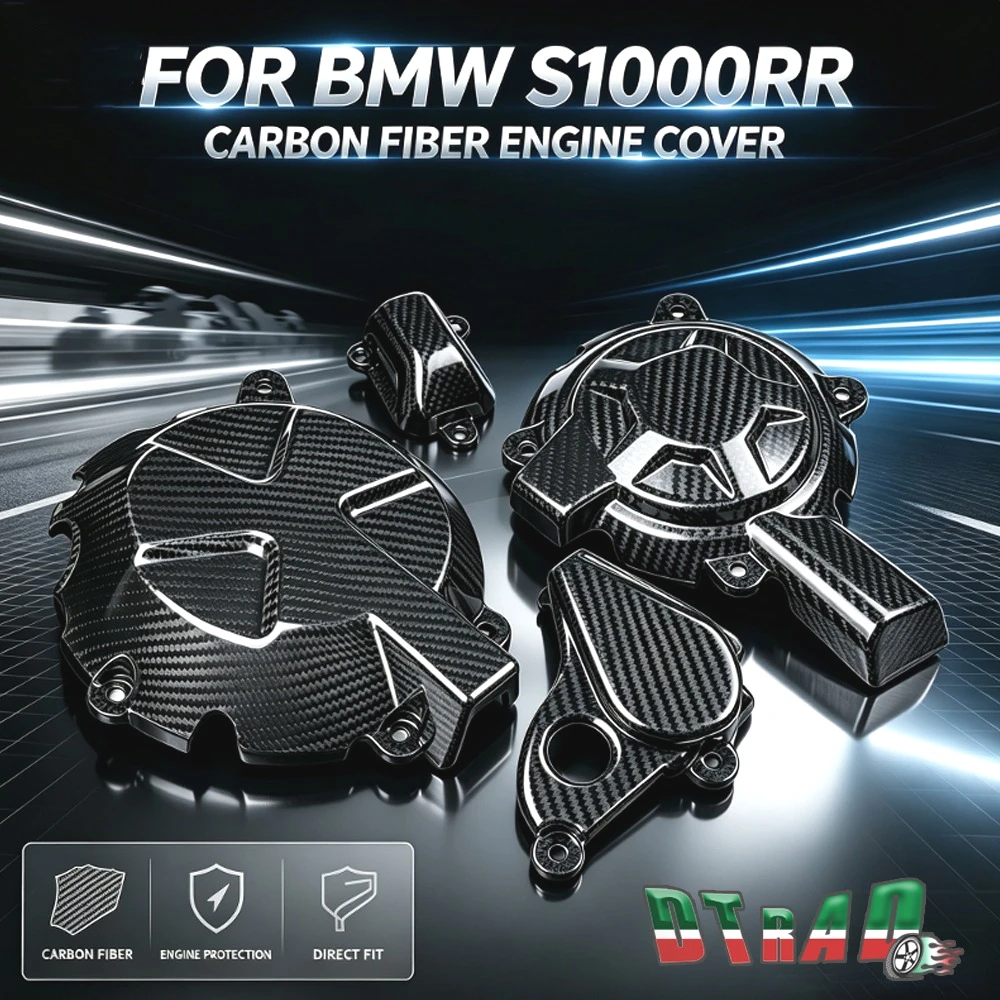 New For BMW S1000RR 2019-2026 S1000R M1000R M1000RR 2021-2025 Real Carbon Fiber Left & Right Engine Cover Case Protections Cap