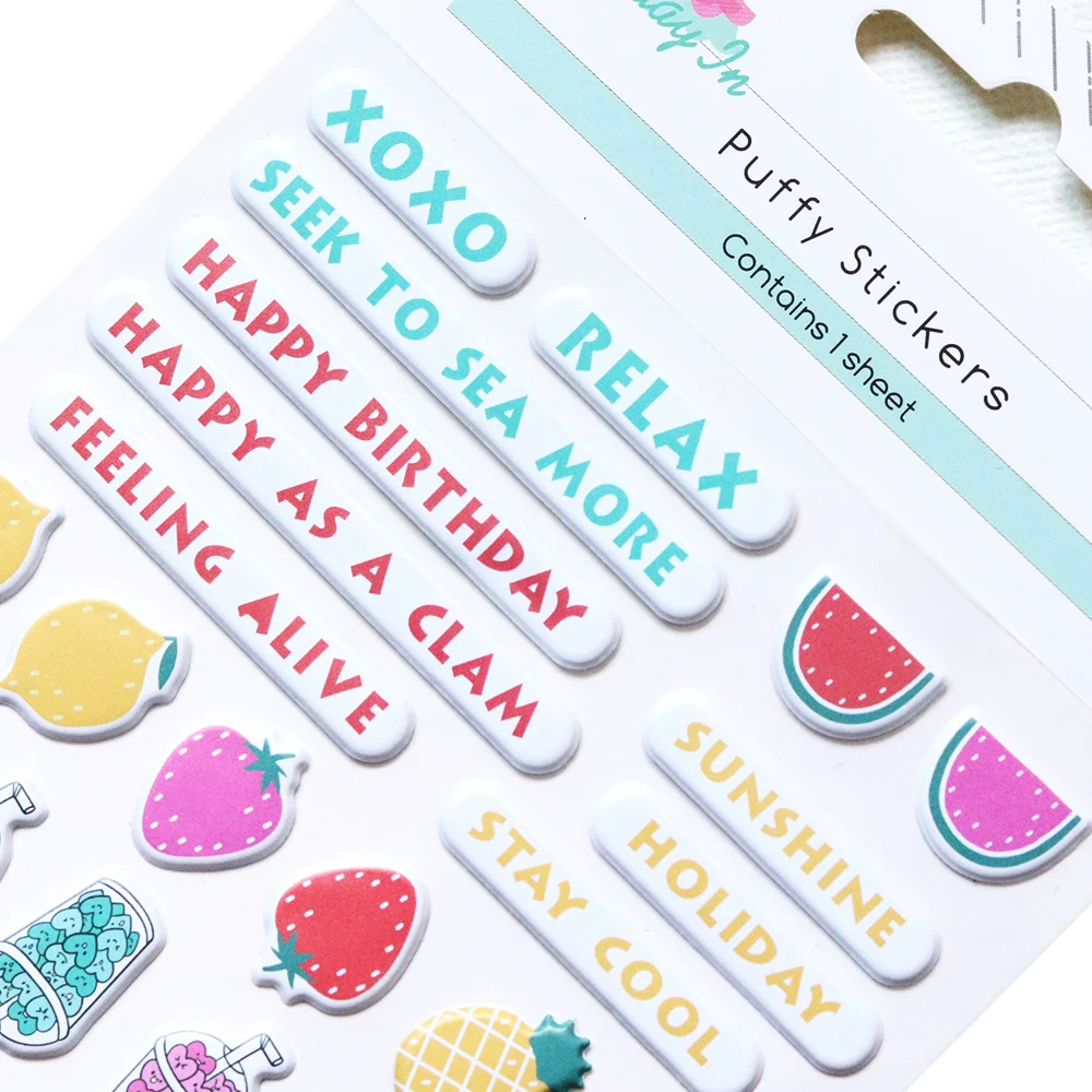 Creative Path Puffy Mini Scrapbooking Journaling Sticker Wiederverwendbare Kleine Vase Stern Herz Motivierende Sätze Deko-Sticker – Detail 3