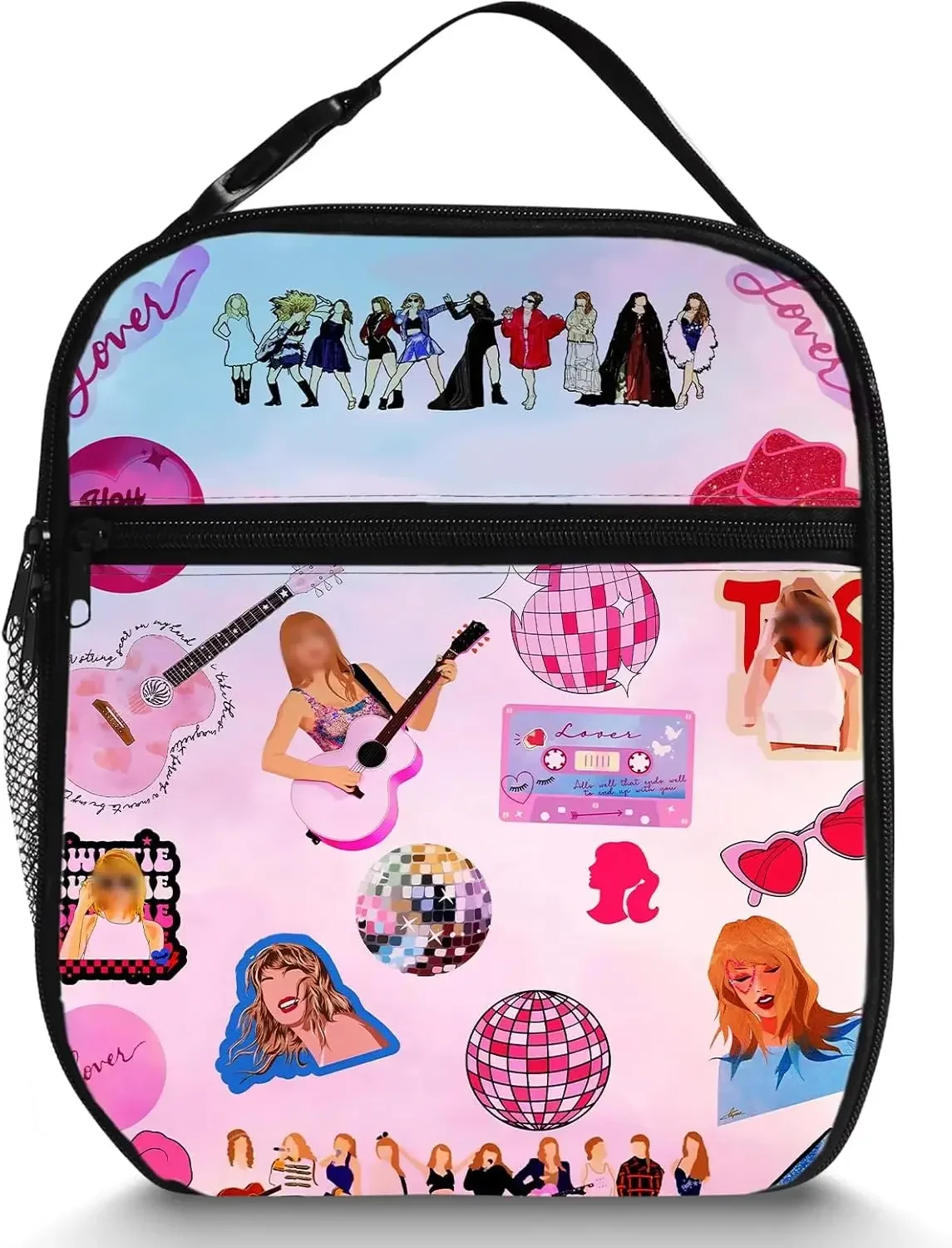 

Popular Insulated Lunch Bag Women Tote Bag for Music Lovers, Large Capacity Reusable Lunch Box for Adults Picnic Work