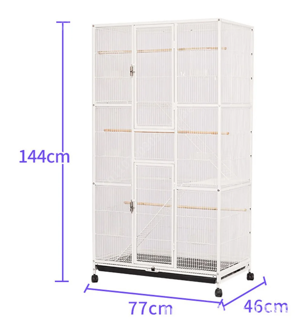 Metal Bird Cage Cast Iron Bird House Multifunctional Group Bird Aviary Parrot Cage DWB010006