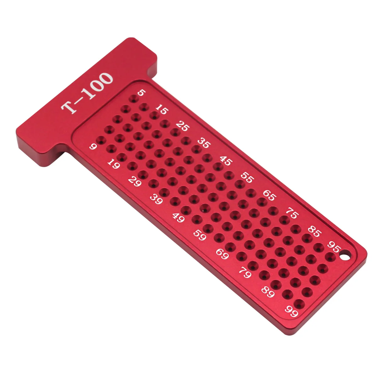 T100 Woodworking Ruler T Type Scriber Aluminum Alloy Hole Ruler Gauge Carpenter Marking Fixing Tool