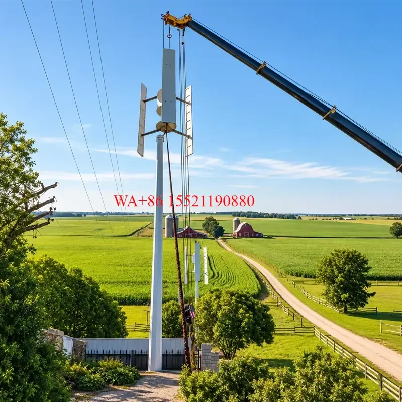 WMWMNU 5KW 10KW Low Wind Speed Vertical Axis Wind Turbine Power Generation System for Off Grid and Commercial Energy Projects