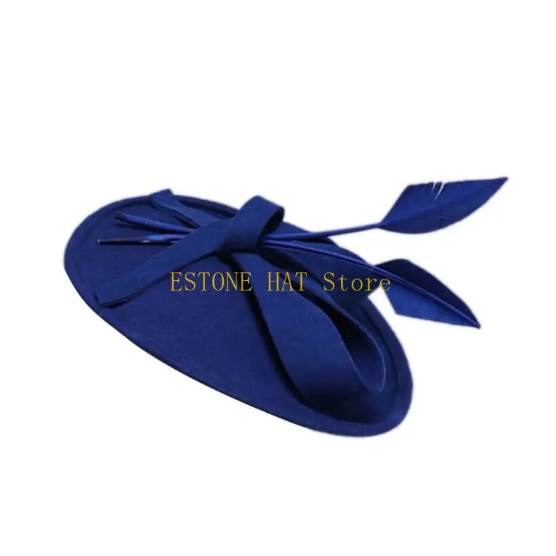 49MF Vintage Pillbox Hat for Women Wedding Church Dinner Party Wedding Fascinator Headband Elegant Pillbox Hat