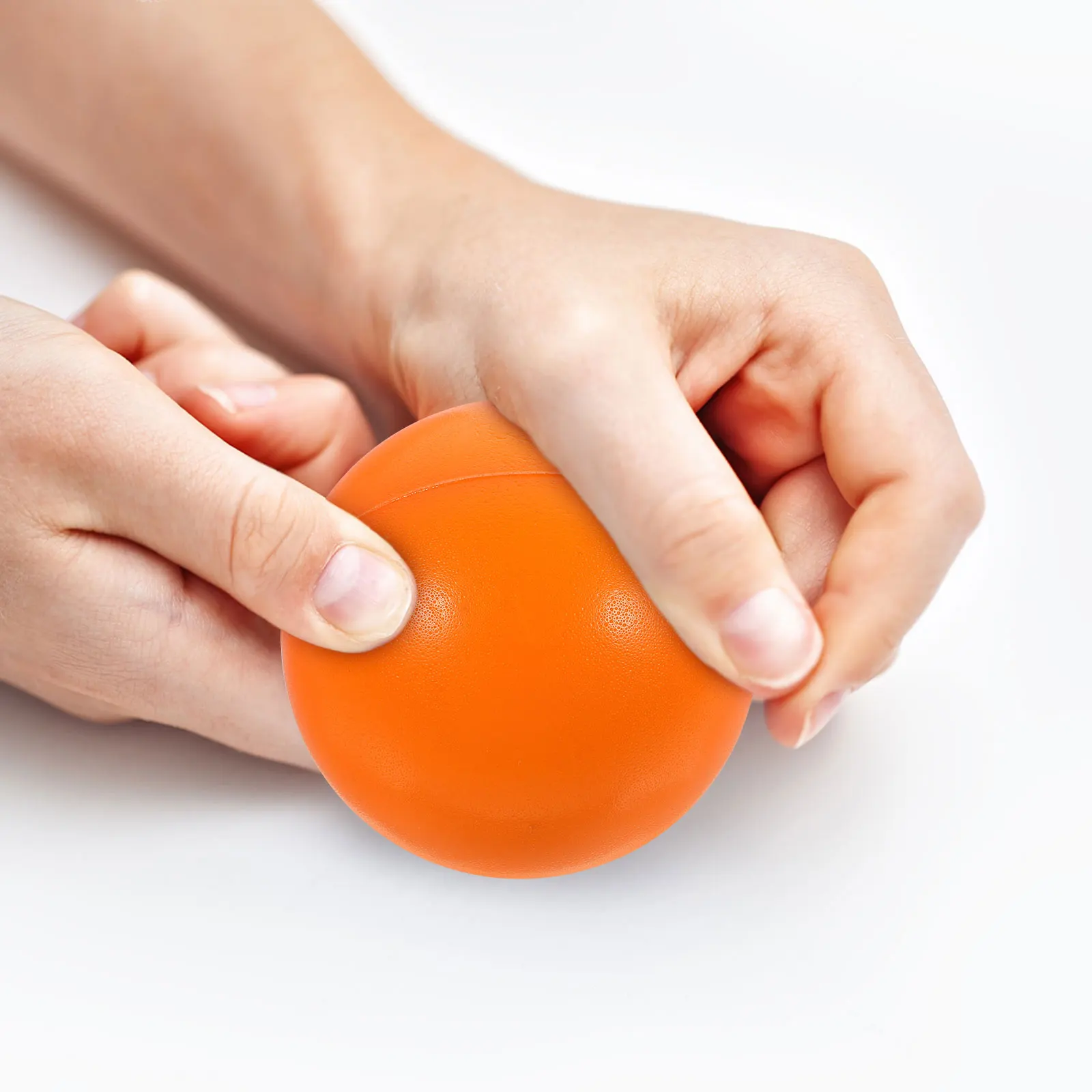 

12pcs Balls 63mm Orange Foam Sponge Decompression Toys Squeeze Toys Pressure Relief Small Size Portable Elastic Fun Toy