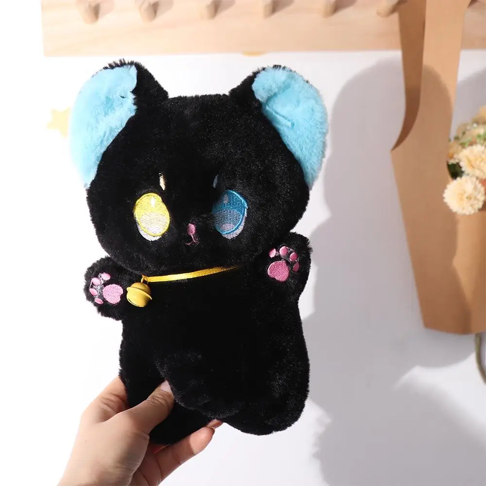 Fun Black and White Cat Black and White Cat Plush Toy Fairy Cat Different Eyes Stuffed Animal 25cm Kids Birthday Gifts