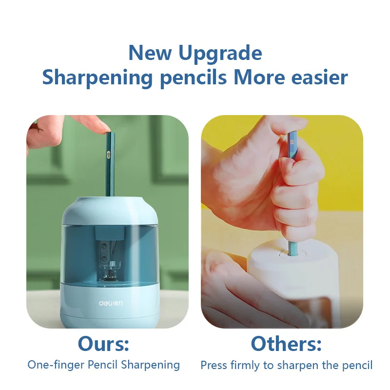 Deli Temperamatite elettrico Temperamatite automatico per materiale scolastico per studenti Regalo per bambini Ritorno a scuola