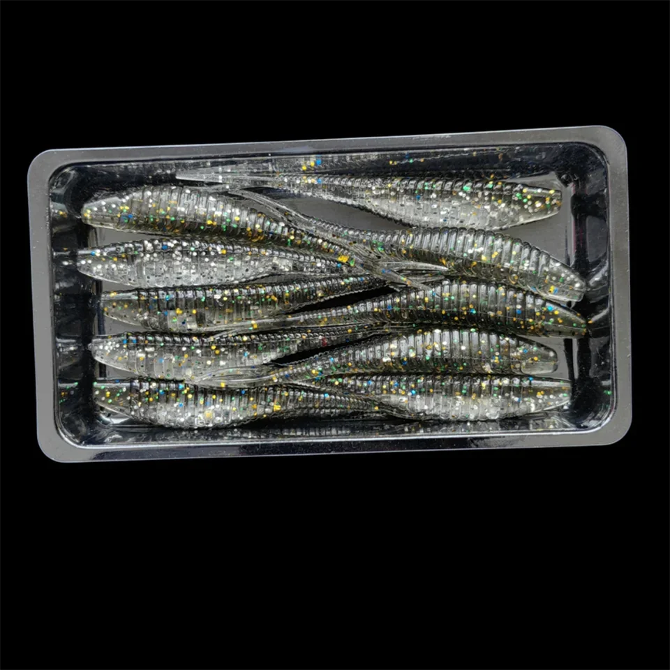 MUKUN 10 Stück Neue Angelköder Jerk Shad Bait Split Tail Minnow Crankbait 70mm 1,8g Weicher Plastik-Swimbait für Barsch-Angeln – Detail 13
