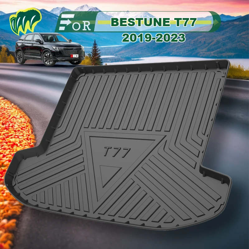 For BESTUNE T77 2019-2023 TPE Custom Fit Car Trunk Mat All Season Cargo Mat 3D Shaped Laser Measured Trunk Protection Liner