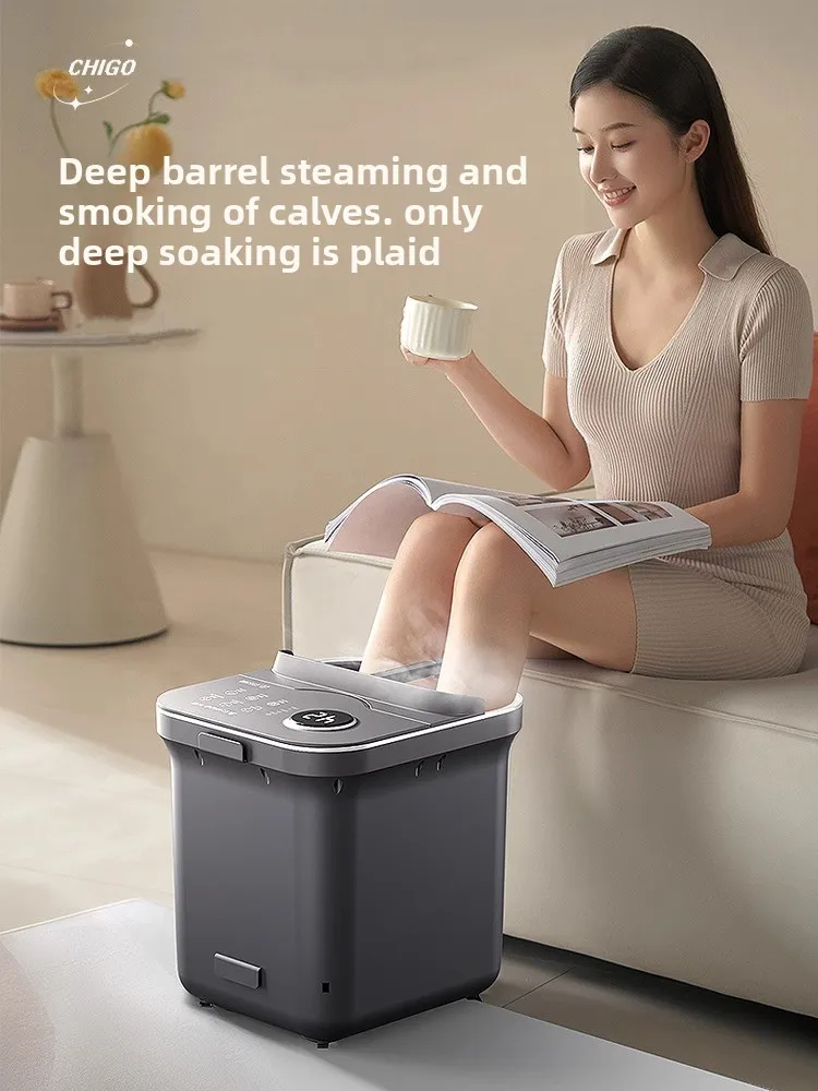 Home electric foot bath tub with constant temperature heating and kneading function, deep and knee-deep.