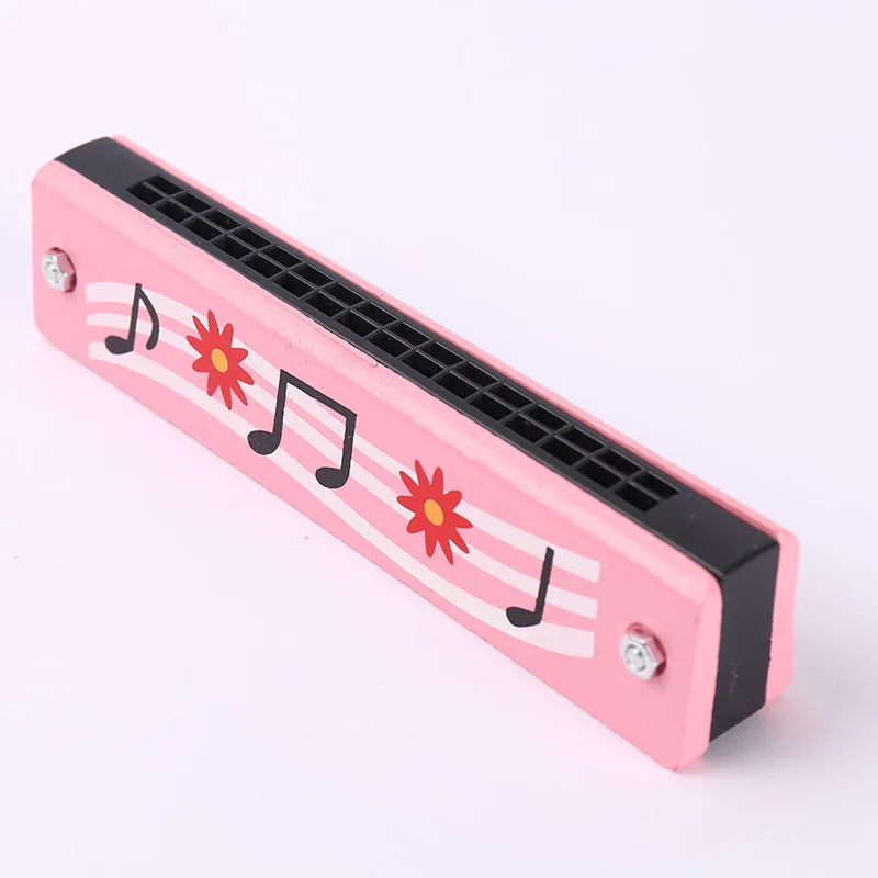 Armonica colorata a 16 fori per bambini, giocattolo per l'illuminazione musicale, design tremolo, regalo educativo per bambini di 5-12 anni