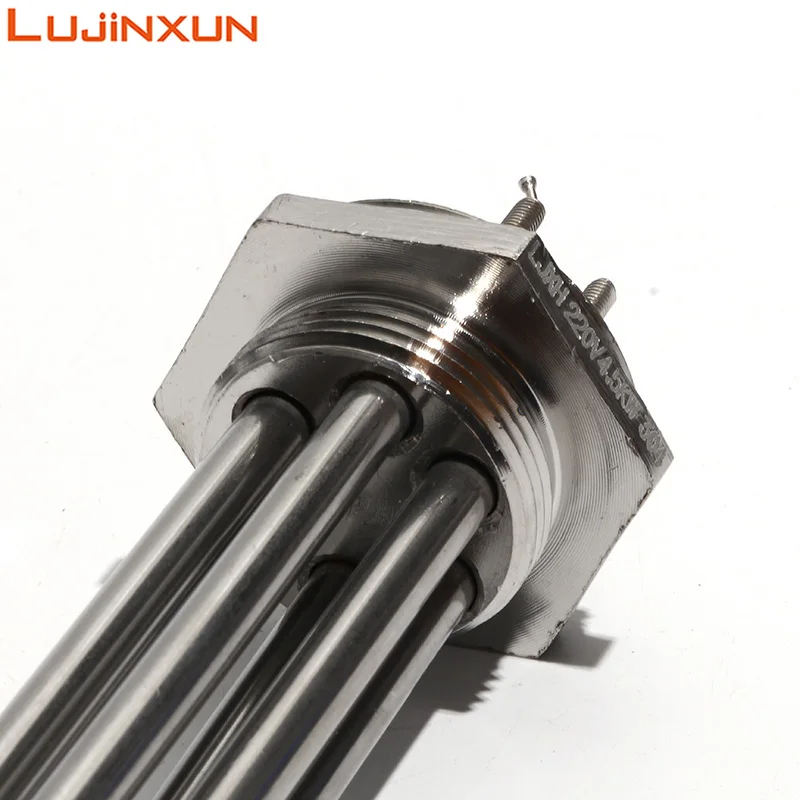 Lujinxun DN40 1.5inch BSP Thread Full 304 Electrical Heating Water Heater Immersion Element 3KW/4.5KW/6KW/9KW/12KW 220V/380V