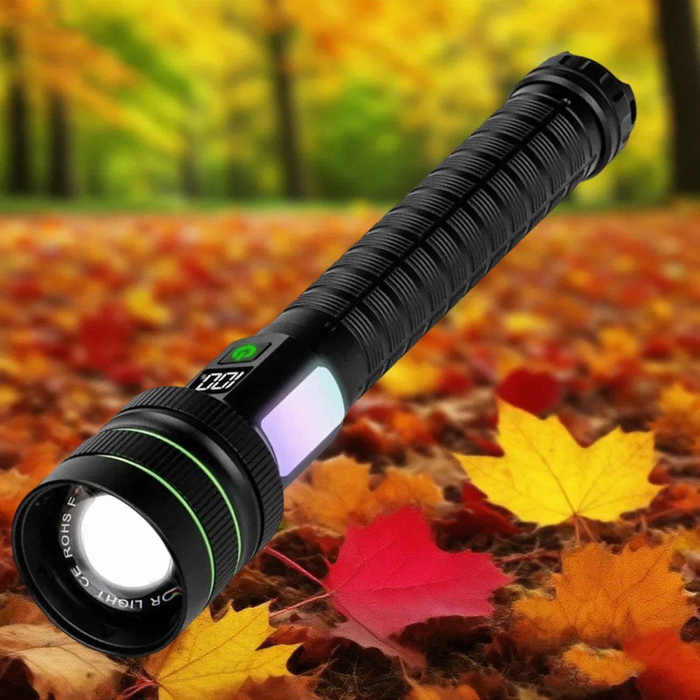 High Lumens Hand Lantern Powerful LED Flashlight Ultra Bright Searchlight With Large Battery Rechargeable For Climbing Hiking