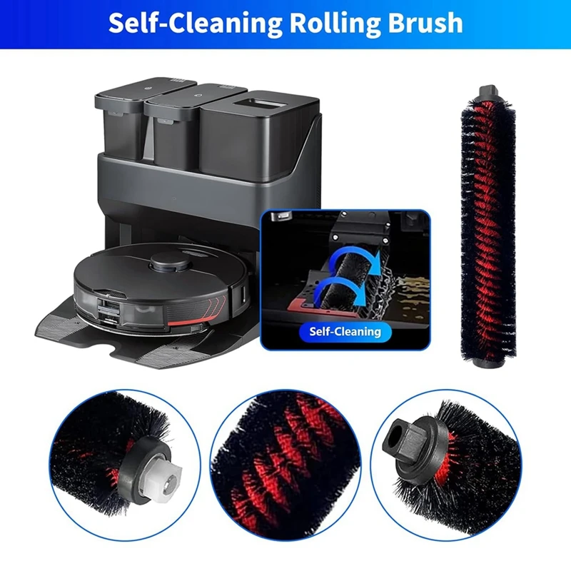 ملحقات بديلة للمكنسة الكهربائية Roborock S7 Maxv Ultra / S7 Pro Ultra، مجموعة ملحقات تتضمن مرشح فرشاة الأسطوانة