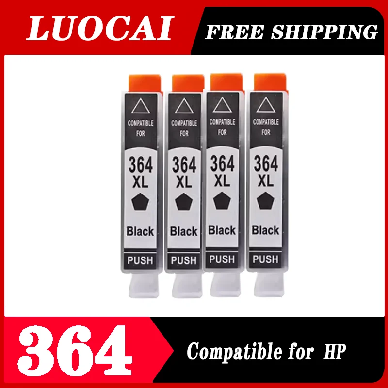 4BK 364xl Ink Cartridge Compatible For HP364XL BLACK Color For HP364 5520 5524 6510 6520 7510 B109 B110 B209 B210 C309 Printer