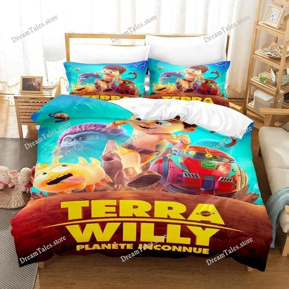 3D Print Movie Terra Willy Astro Kid Bedding Set Boys Girls Single Twin Queen Full Size Duvet Cover Pillowcase Bed Adult Bedroom