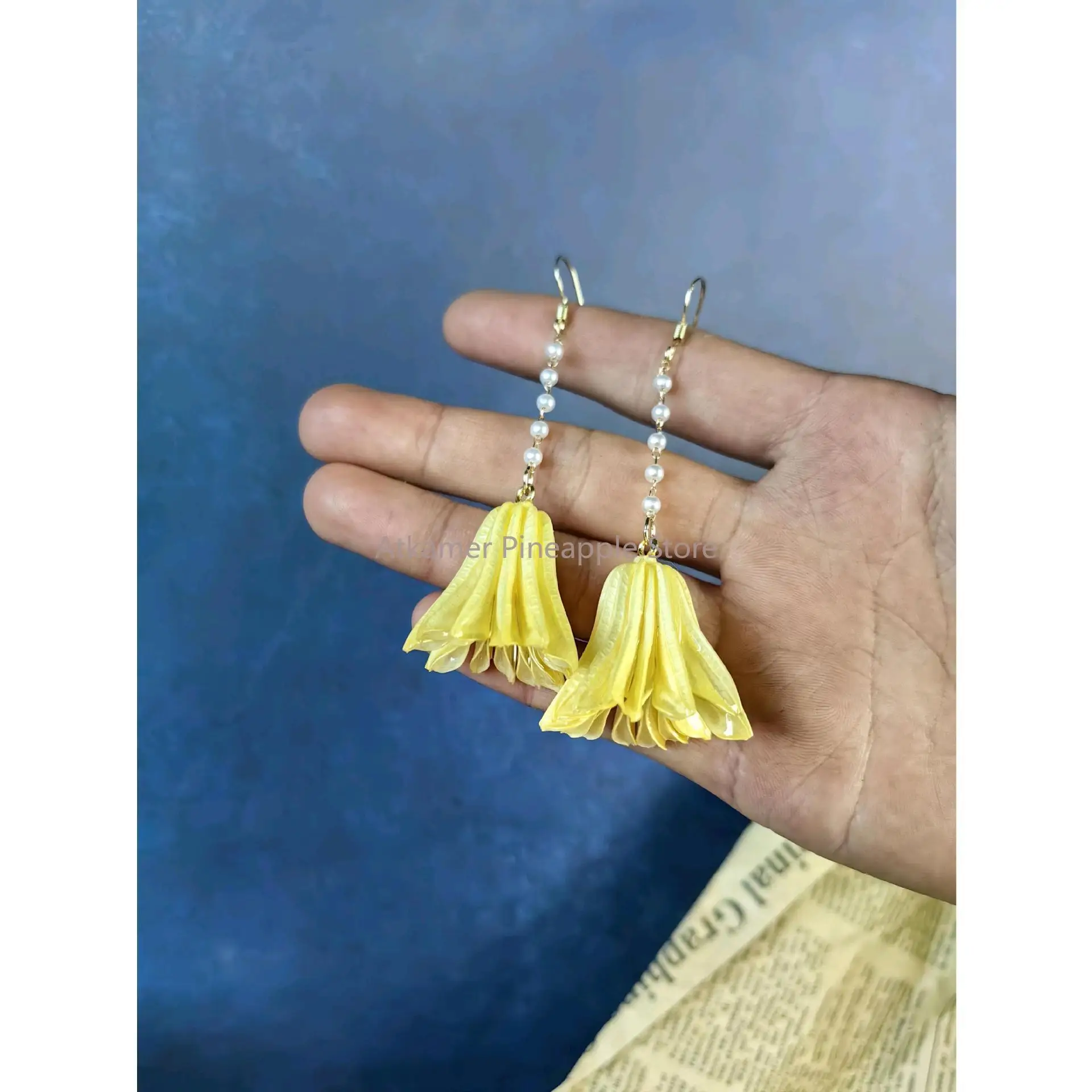 Pendientes colgantes de flor de anís de resina Natural, joyería única hecha a mano, pendientes de flor de anís y estrella epoxi, joyería de plantas naturales al por mayor