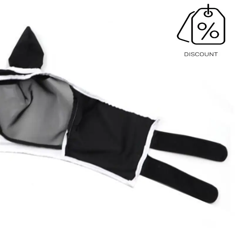 Maska na muchy z uszami, maska ​​konia przeciw komarom i owadom, maska ​​komfortowa Ma Chao, maska ​​​​głowy konia-B60B