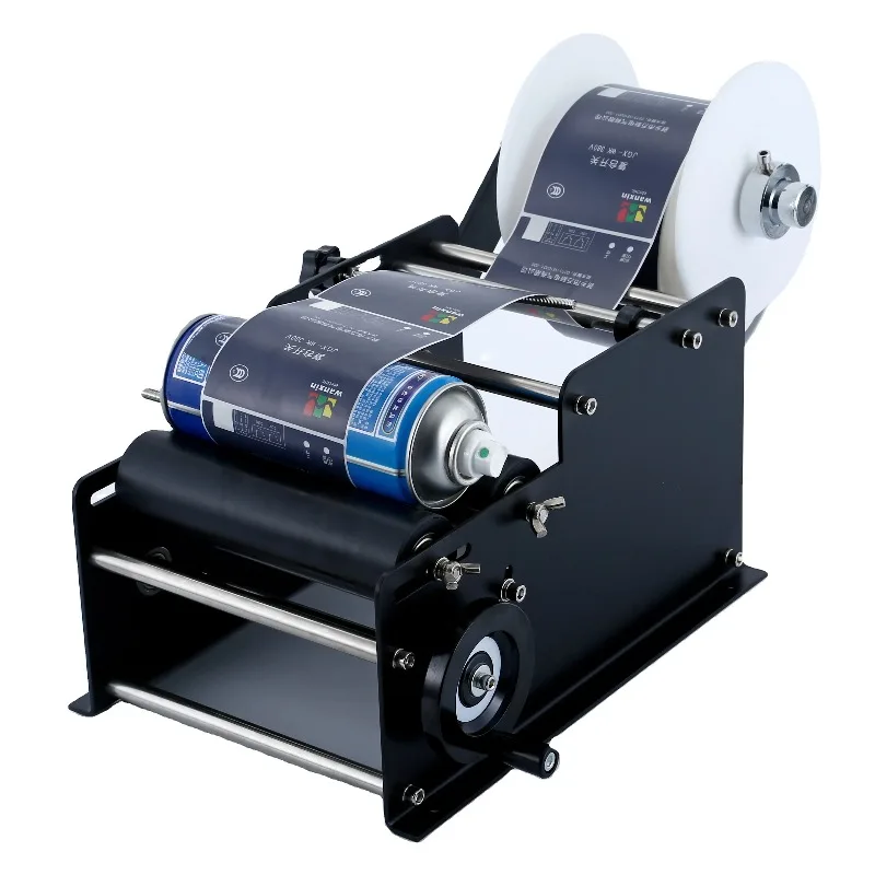 MT-30 Manual Mineral Water Plastic Round Bottle Labeling Machine for Round Bottles Sticker Label Packing Machine