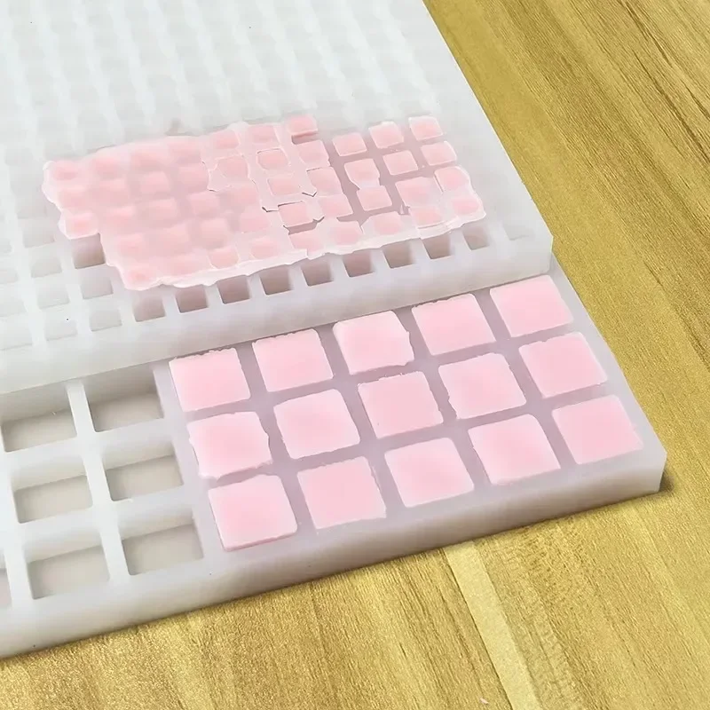 Food grade silicone chocolate bar fudge mold non-stick jelly candy resin cake decoration baking tool